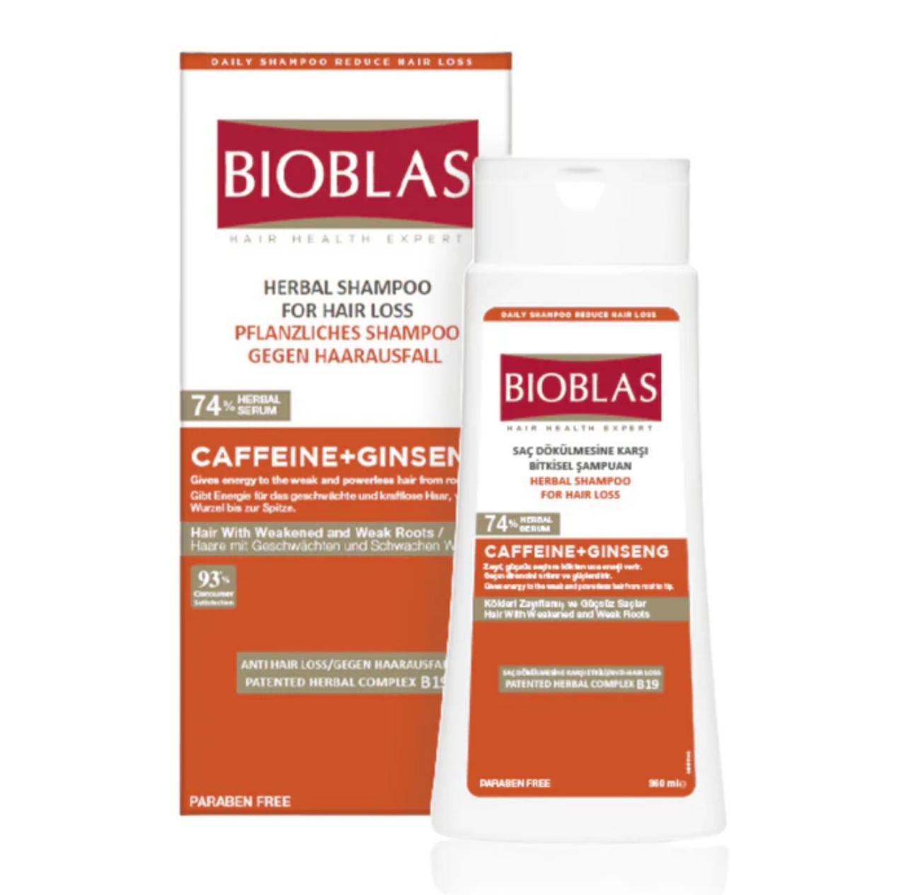 Bioblas Herbal Hair Loss Shampoo (Caffeine + Ginseng) 360 ml