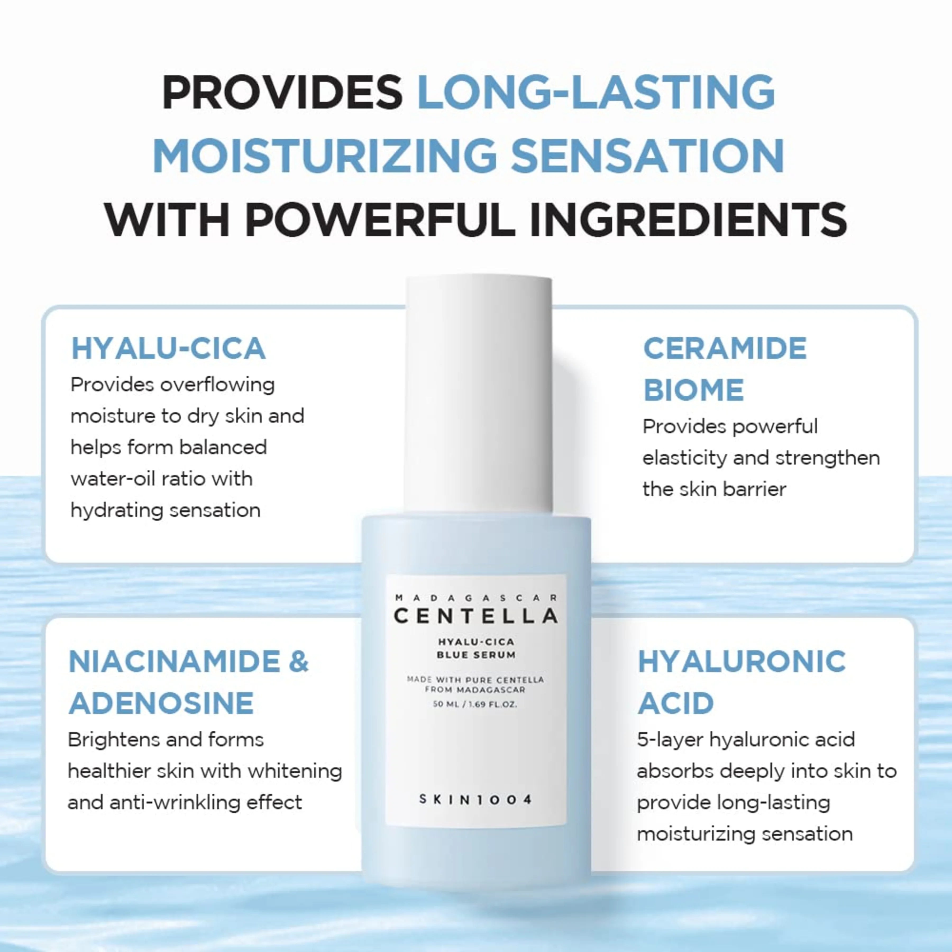 1004 Madagascar Centella Hyalu-Cica Blue serum 5 Hyaluronic Acid
