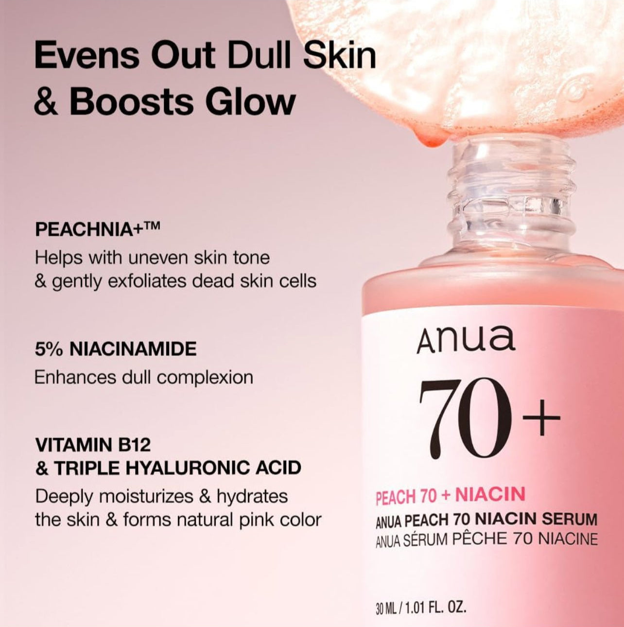 Anua Peach 70% Niacin serum