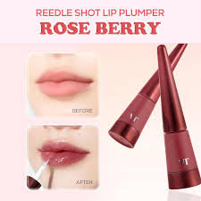 VT Reedle Shot Lip Plumper in Rose Berry. Hydrating Plumping Lip Gloss, High Shine Finish, Infused with Jojoba Oil