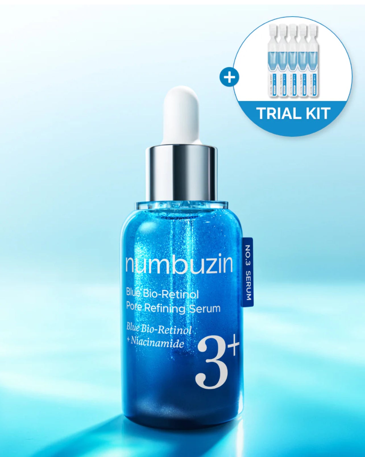 Numbuzin 3+ Blue Bio-Retinol Pore Refining Serum 30ml