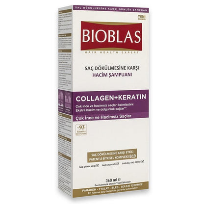 Bioblas Anti Hair Loss Shampoo (Collagen + Keratin) 360ml