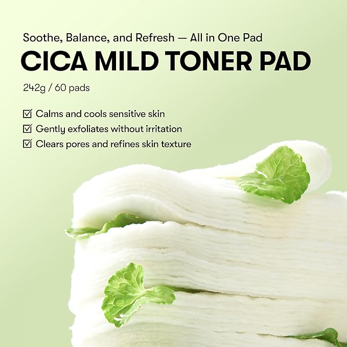 VT CICA MILD TONER PAD (60ea, 130ml)