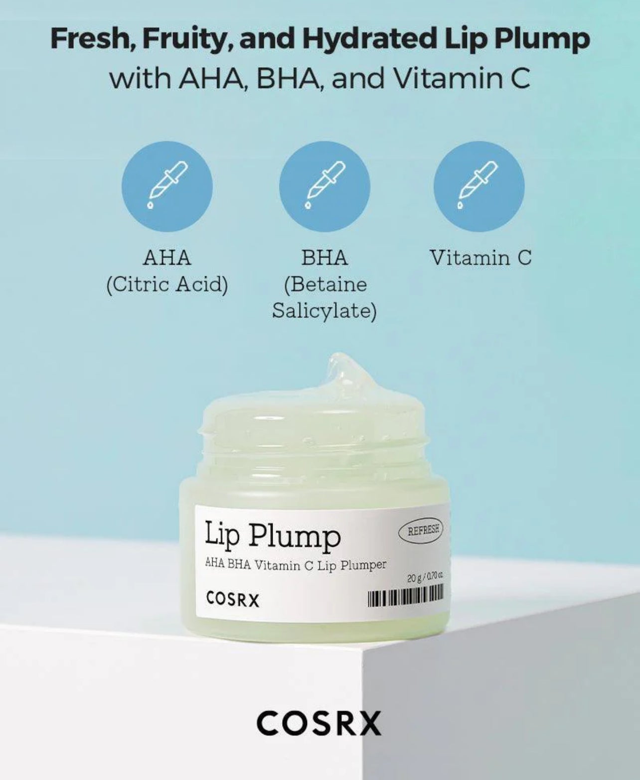 COSRX
Lip Plump - Refresh AHA BHA
Vitamin C Lip Plumper