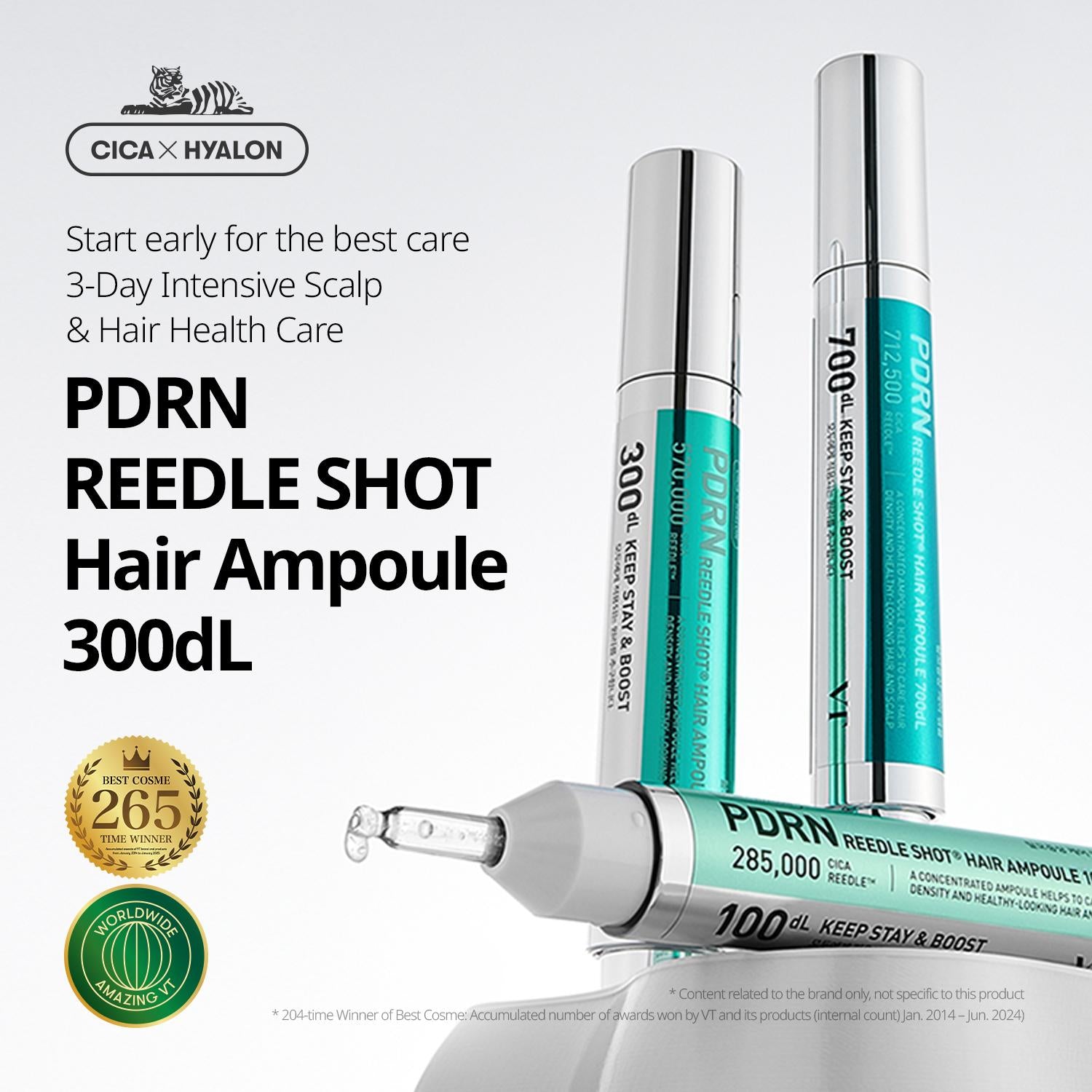 VT PDRN Reedle Shot Hair Ampoule 300dL