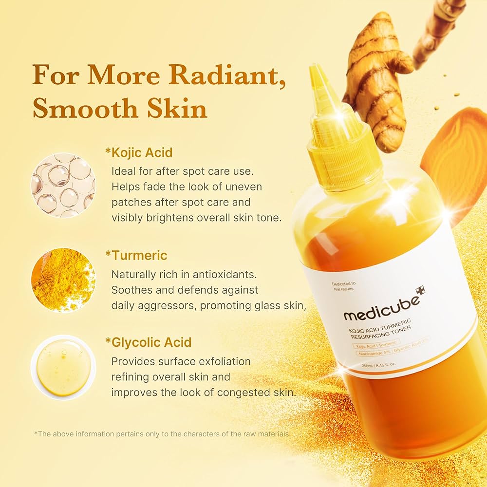 medicube Kojic Acid Turmeric Smoothing Toner for Face