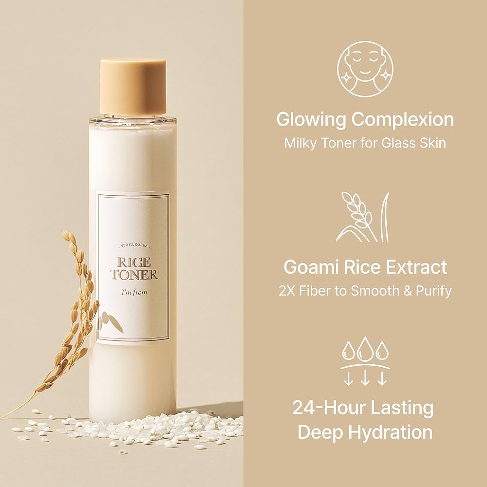 I'm from Rice Toner, Milky Toner for Glowing Skin, Korean Rice,