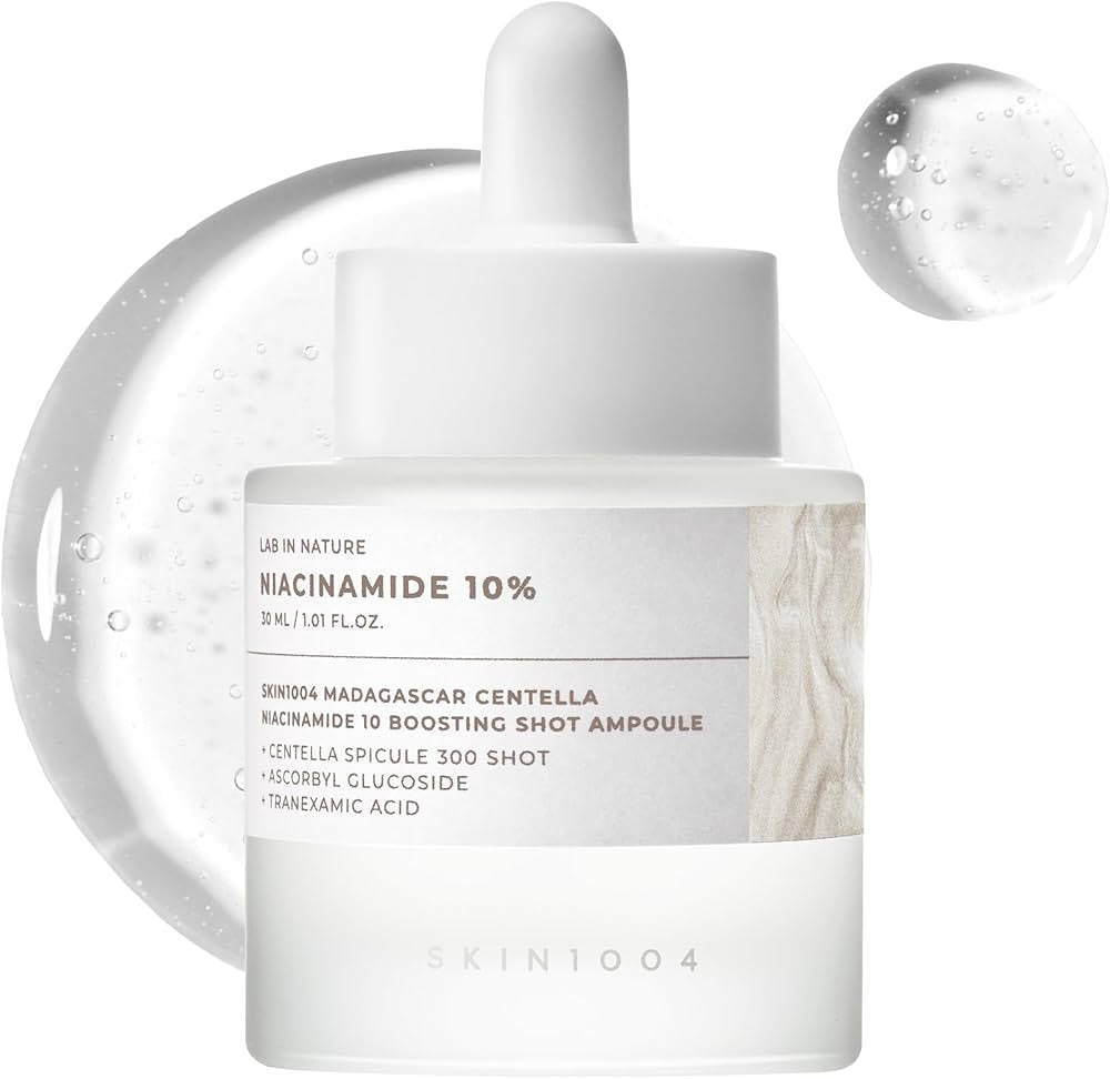 SKIN 1004 Niacinamide 10% Boosting Shot Ampoule, Niacinamide Spicule Serum for Face, Facial Ampoule with Tranexamic Acid, Pore Minimizer for Face, Madagascar Centella, Korean Skin Care, 1.01fl.oz/ 30ml