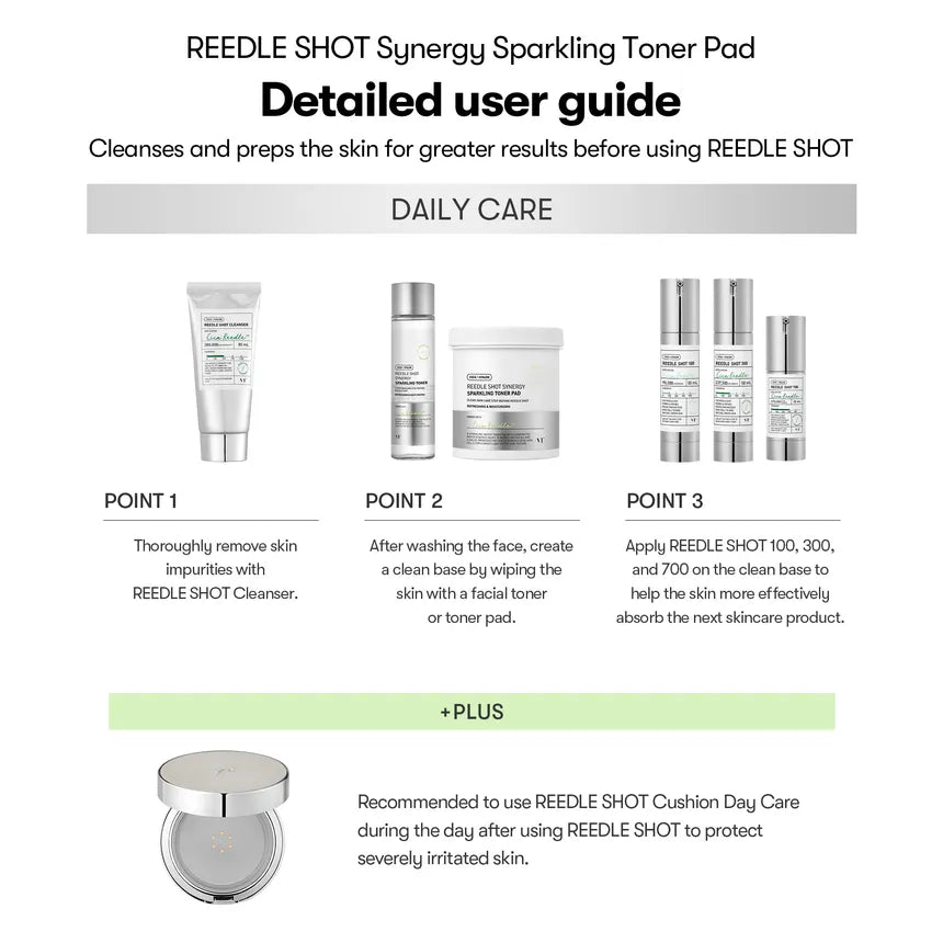 VT REEDLE SHOT SYNERGY SPARKLING TONER PAD